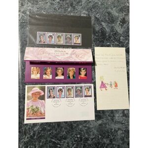 Diana Princess of Wales Royal Mint Stamps- with folder. 1998